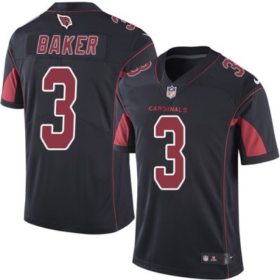Nike Arizona Cardinals #3 Budda Baker Black Men's Stitched NFL Limited Rush Jersey